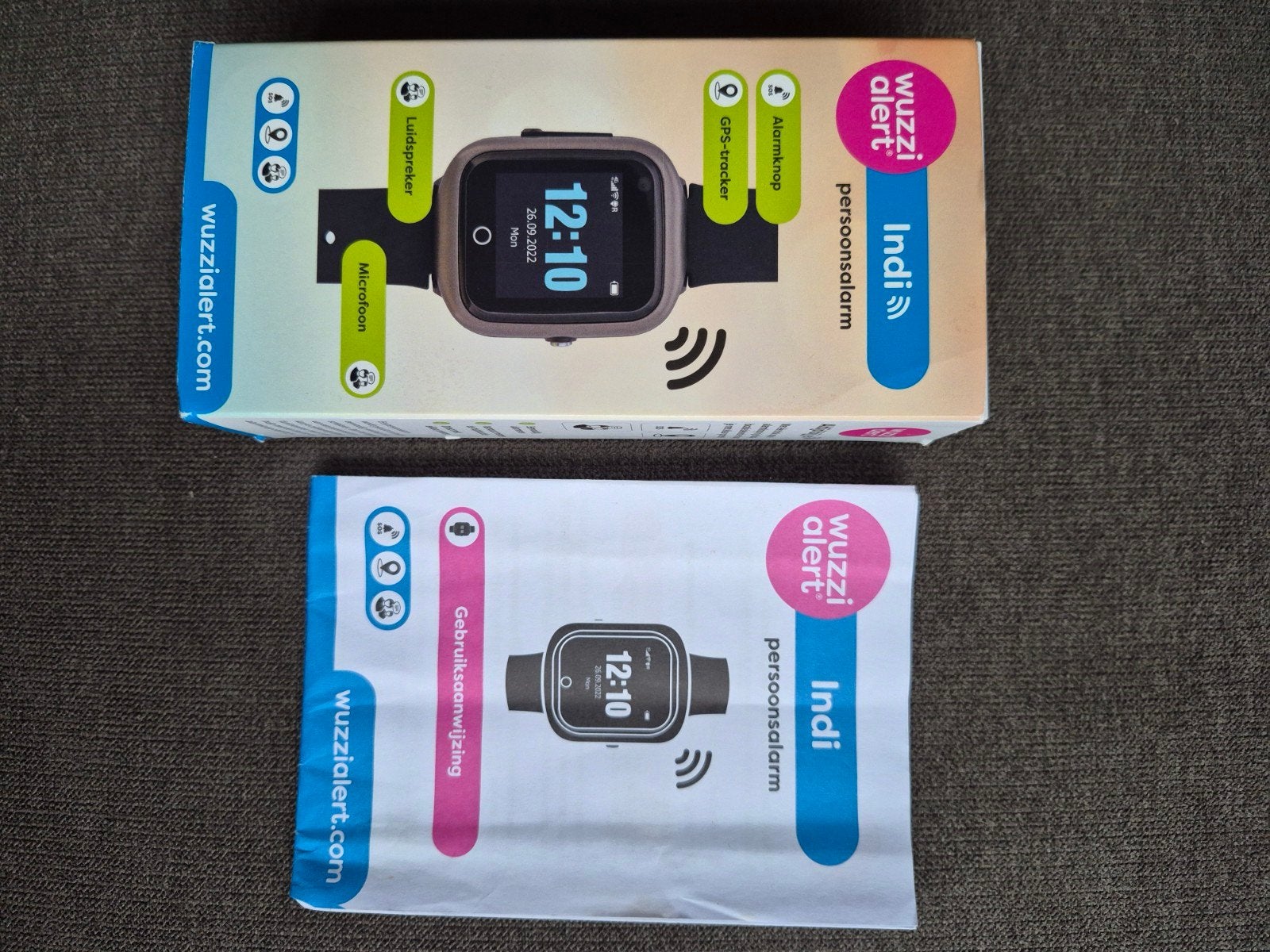 Wuzzi Alert Indi Persoonsalarm Smartwatch - Nieuw, Zwart, Nieuw, Ophalen of Verzenden, GPS