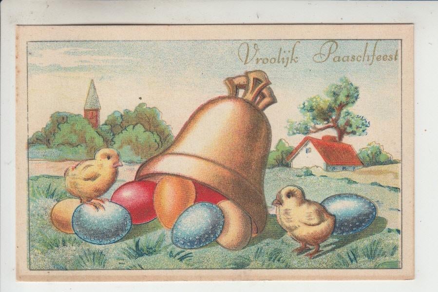 Pasen 07, Ophalen of Verzenden, 1940 tot 1960, Ongelopen, Feest(dag)