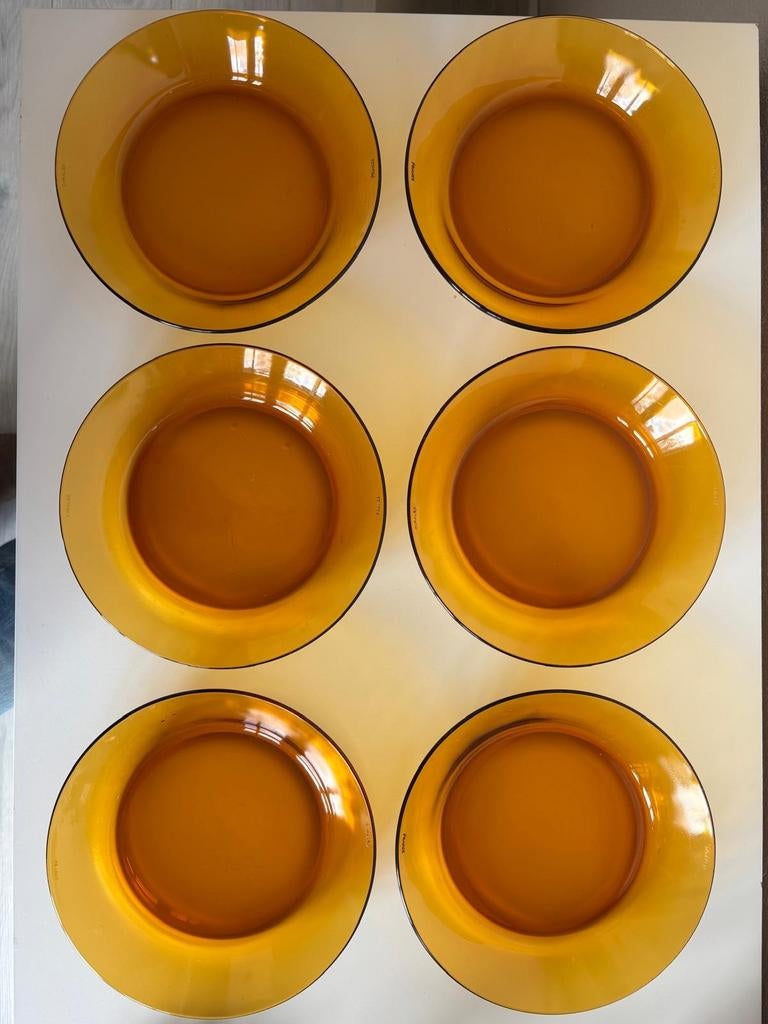 Duralex diepe borden 6 stuks, Huis en Inrichting, Keuken | Servies, Ophalen of Verzenden, Bord(en), Overige stijlen, Glas