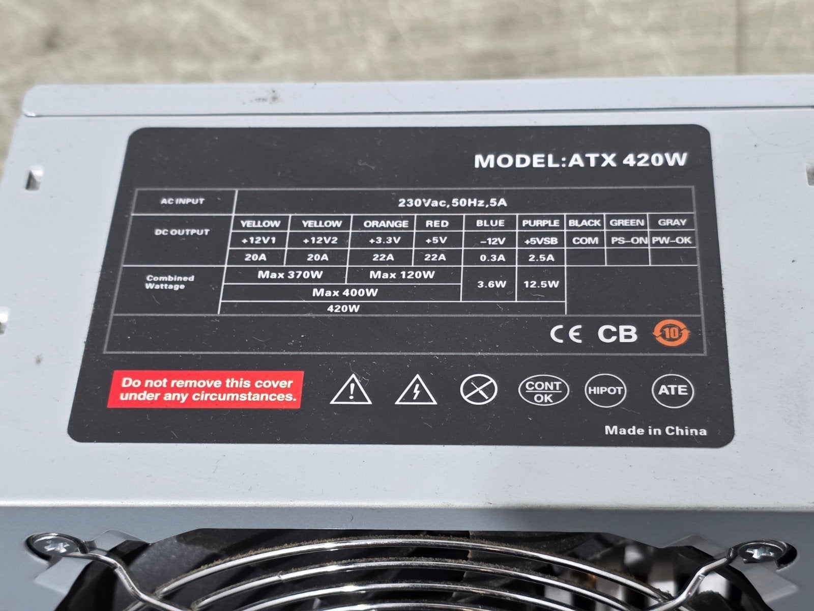 atx 420w max voeding psu power supply, Gebruikt, ., Ophalen of Verzenden, .