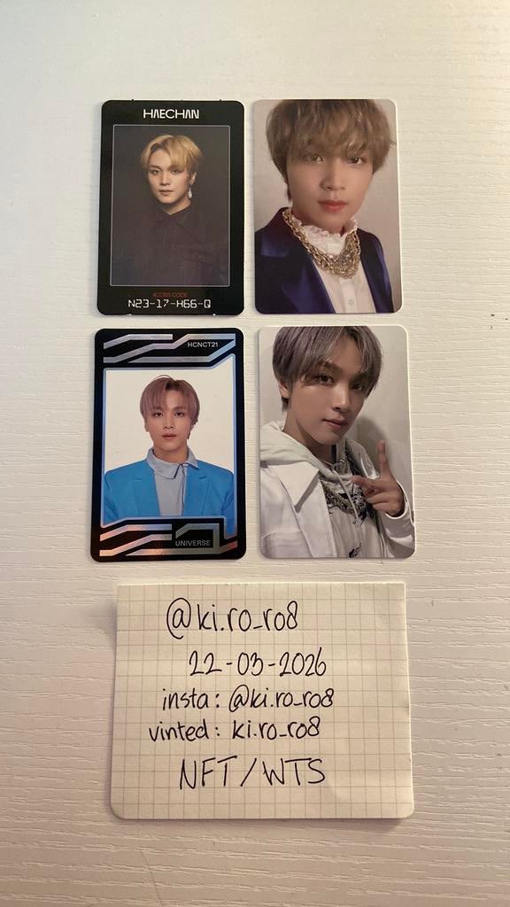 Nct haechan resonance universe photocards, Verzenden, Zo goed als nieuw, Foto of Kaart