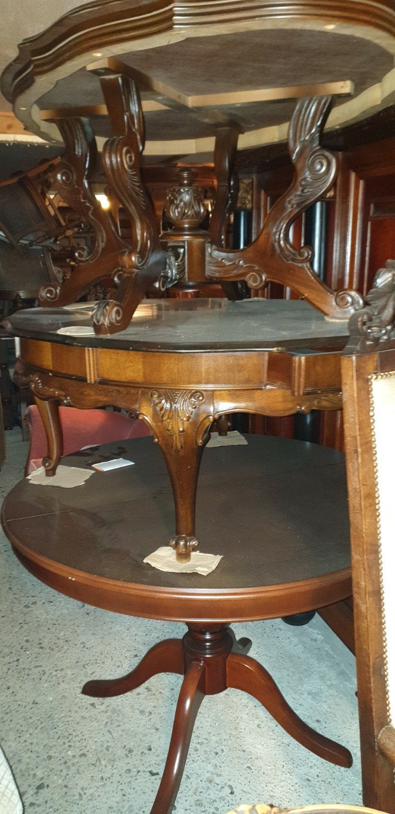 Set van 2 Barok Tafels - Salontafel en Bijzettafel, Ophalen