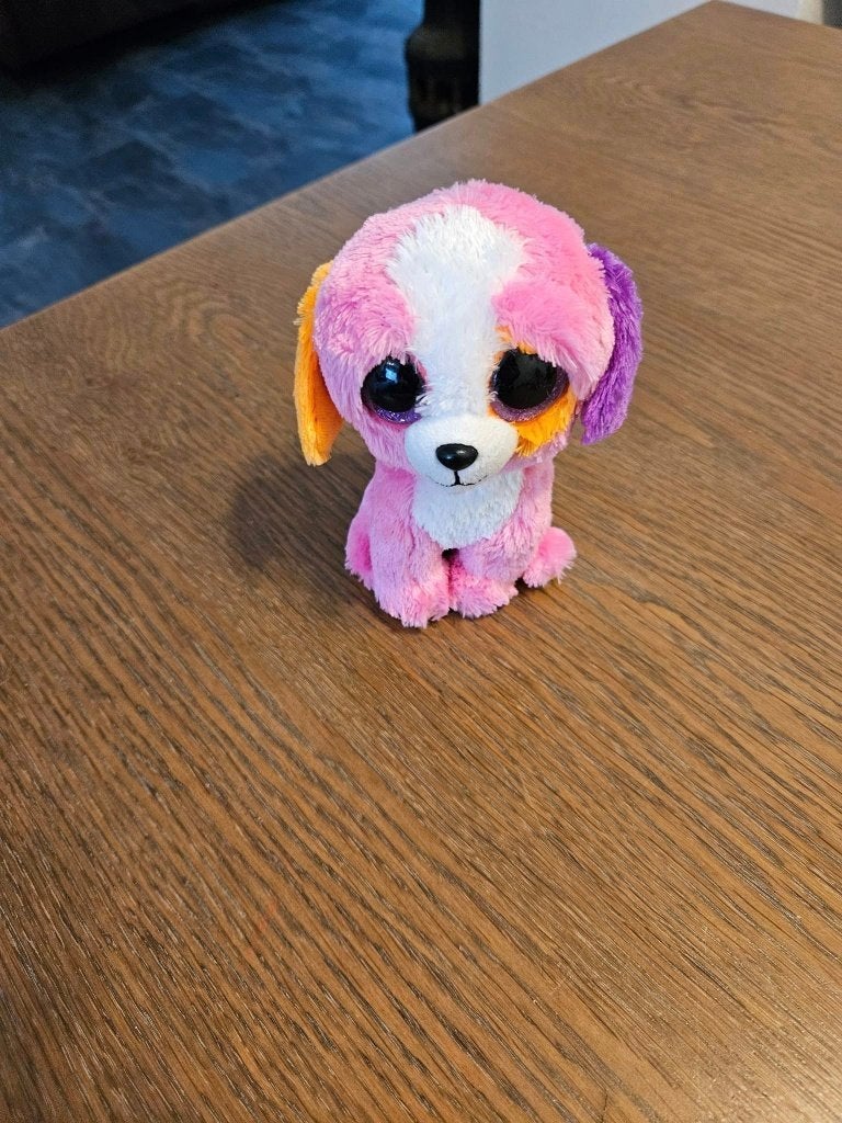 Ty Beanie Boo Hondje Roze Pluche Knuffel, Kinderen en Baby's, Speelgoed | Knuffels en Pluche, Zo goed als nieuw, Roze, Klein (minder dan 20 cm)