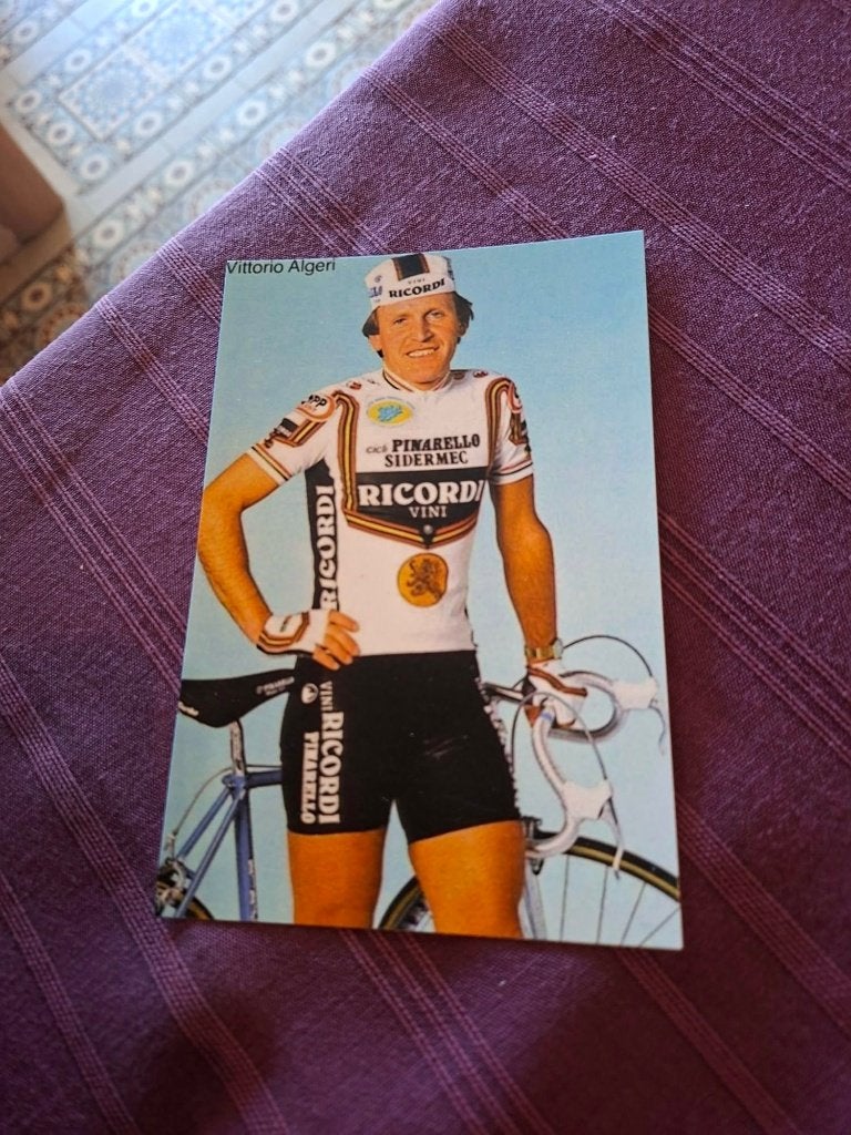 Foto (Repro) Vittorio Algeri / Vini Ricordi-Pinarello, Ophalen of Verzenden, Zo goed als nieuw, Overige sporten, Poster, Plaatje of Sticker