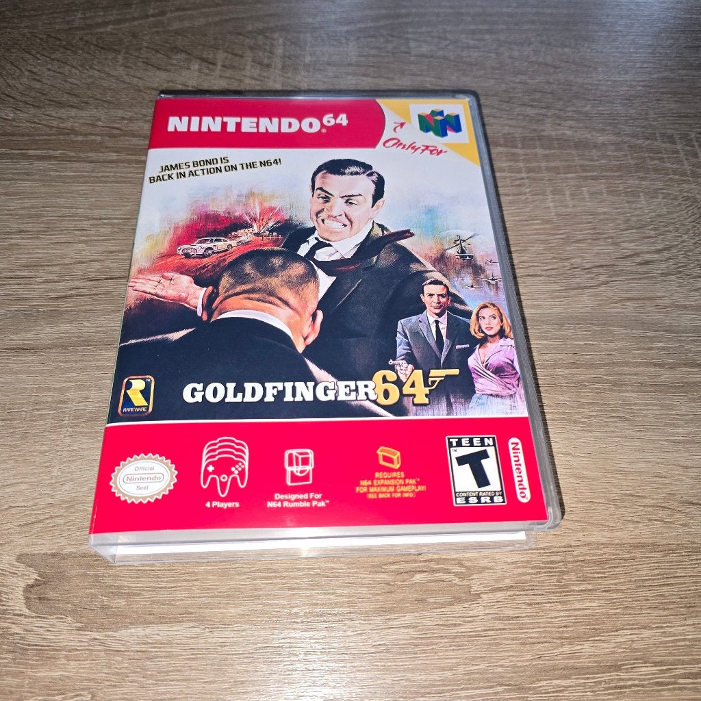 Goldfinger 64 N64 Game Case, Spelcomputers en Games, Games | Nintendo 64, Verzenden, 1 speler, Racen en Vliegen, Zo goed als nieuw