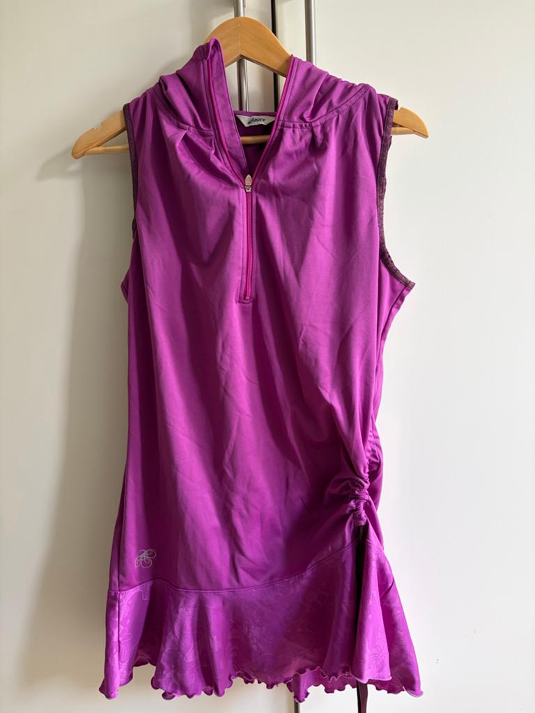 Asics sportjurkje paars fuchsia maat L, Ophalen, Zo goed als nieuw, Kleding, Asics