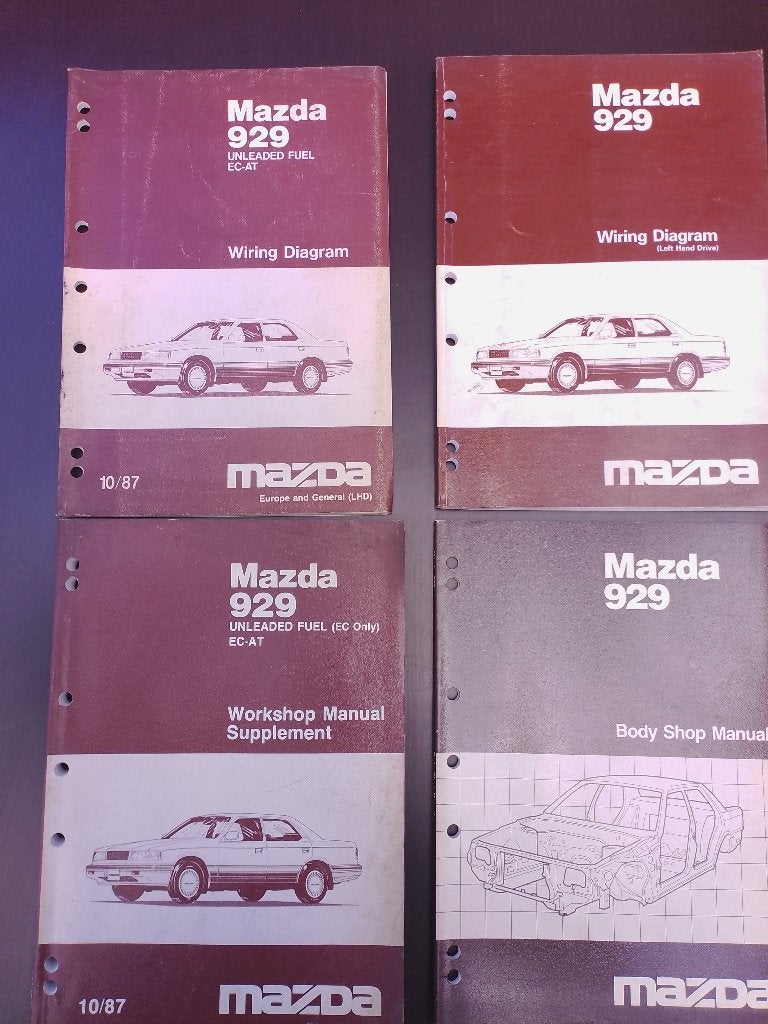 Set dealer werkplaatsboeken Mazda 929 1987-89, Boeken, Auto's | Boeken, Ophalen of Verzenden, Gelezen, Mazda
