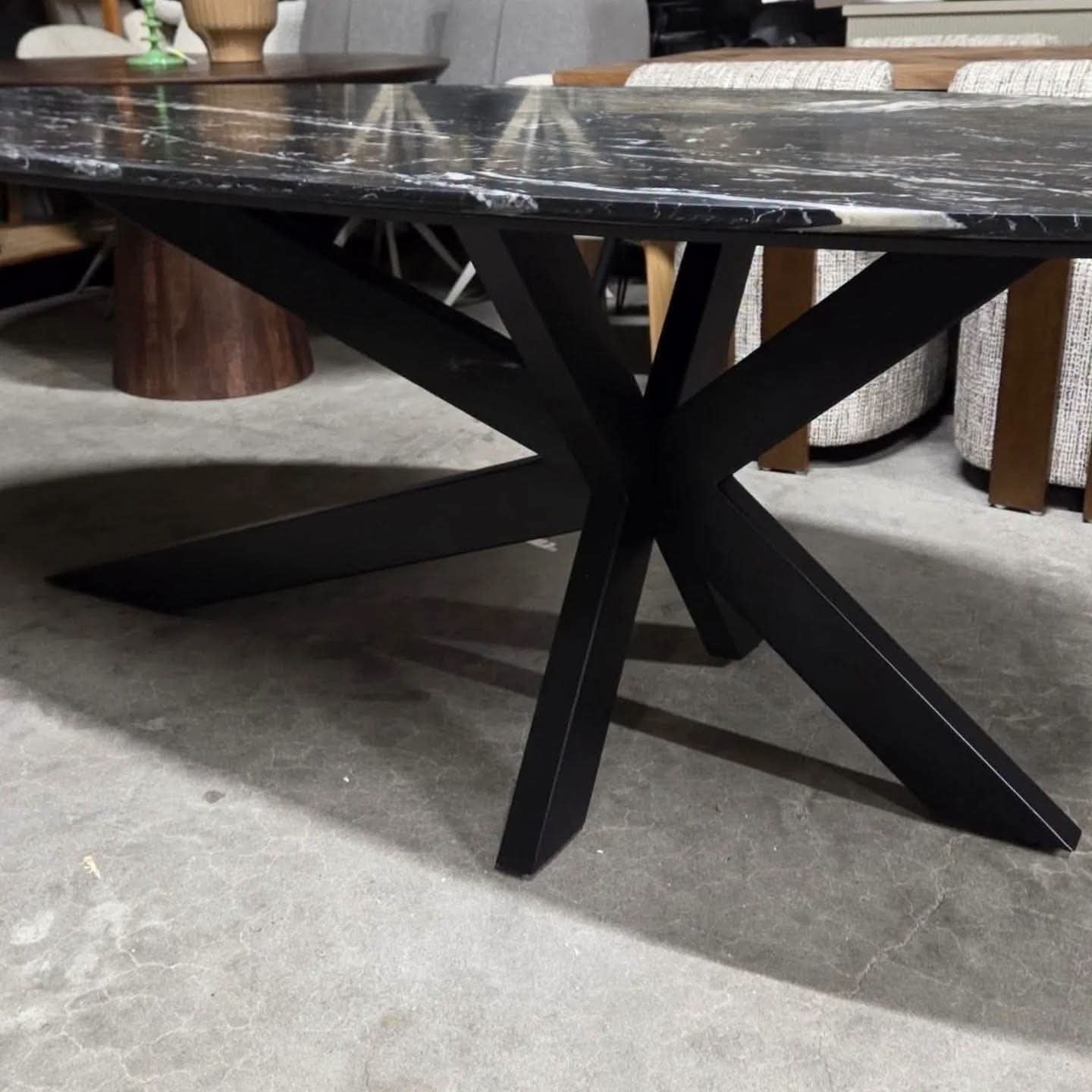Organische Eettafel Trocadero zwart Marmer 220 cm Richmond, Ophalen, Richmond Interiors, Onbekend, Nieuw