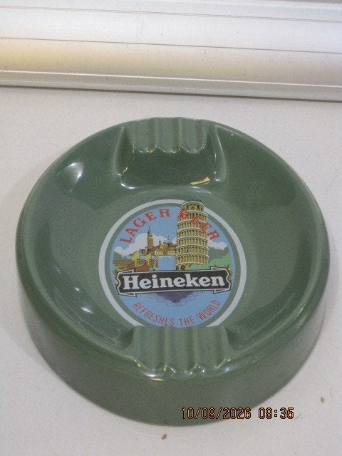 heineken asbak 23 cm italie verzamel object (399), Verzamelen, Ophalen of Verzenden, Zo goed als nieuw, Overige typen, Heineken