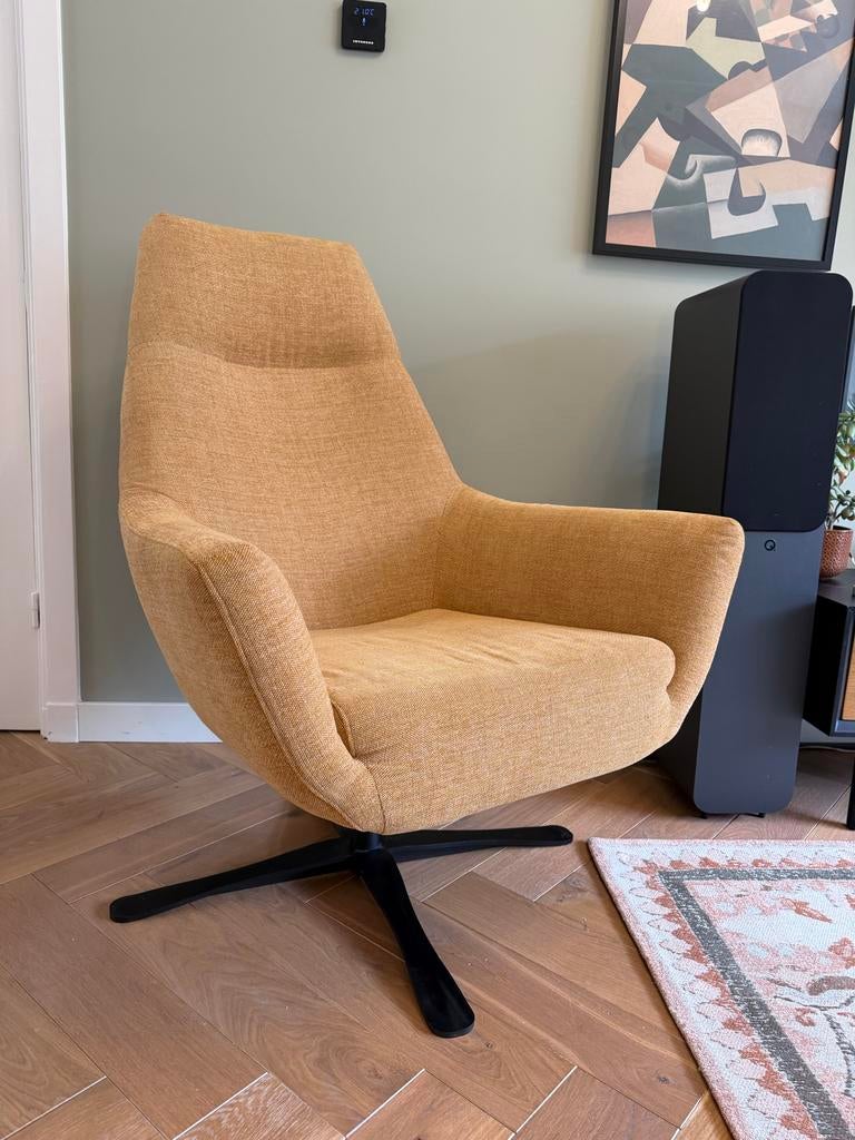 DYYK Bas fauteuil – New Harmony Geel, Ophalen, Zo goed als nieuw, Stof, 75 tot 100 cm