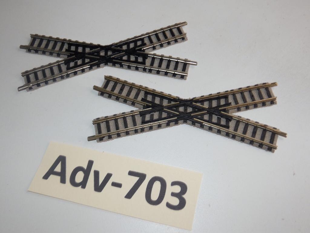 Adv-703 N Spoor Vaste Kruising 9168 Fleischmann Piccolo LB, Gebruikt, Gelijkstroom, Fleischmann, Rails
