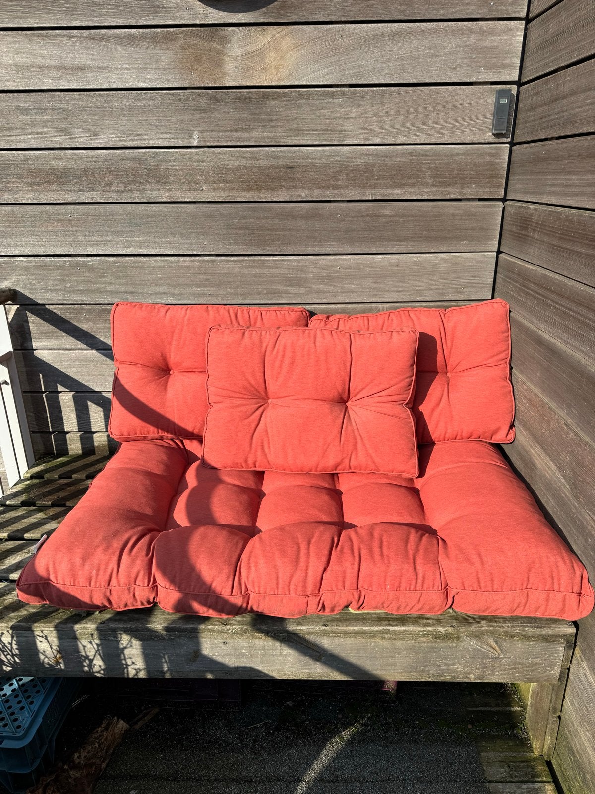 Terra kleurige tuinkussens van Kwantum 4 stuks, Tuin en Terras, Ophalen, Gebruikt