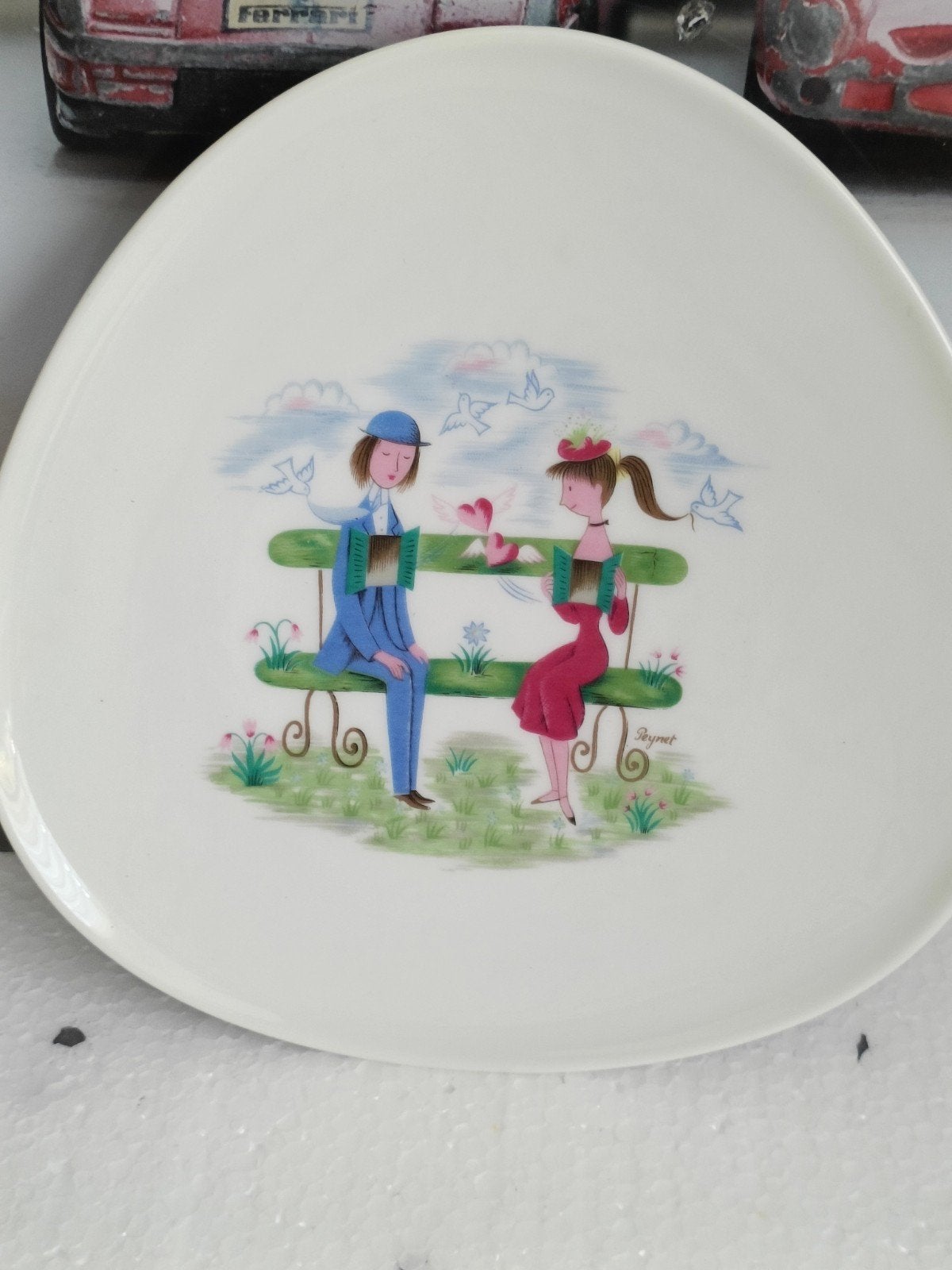 Rosenthal Raymond Peynet bord 'Les Amoureux', Ophalen of Verzenden