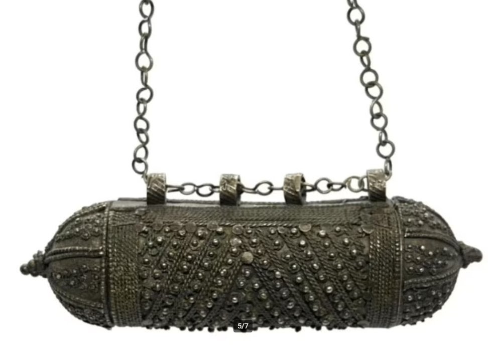 Hanger - Zilver - Hirz - Jemen, Overige herkomsten, Ophalen of Verzenden, Sieraad, Handgemaakt