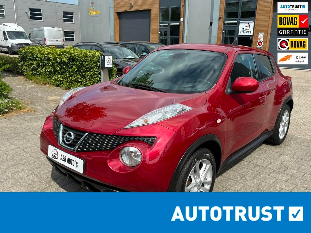 Nissan Juke 1.6 Tekna/Eco|Climate|Cruise|-Perfect onderH-, Auto's, Automaat, Stof, Gebruikt, Zwart