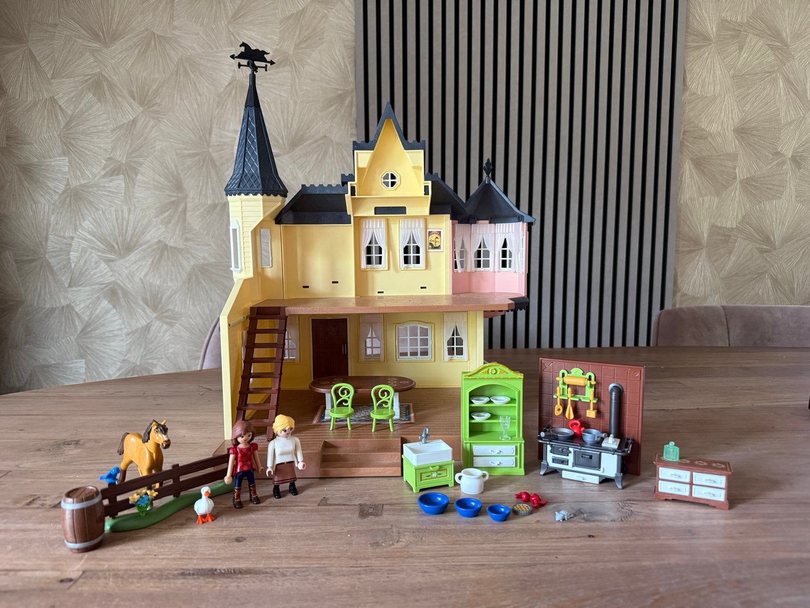 Playmobil Spirit Lucky's huis met slaapkamer (9475 & 9476), Gebruikt, Gebouw, Complete set, Ophalen of Verzenden