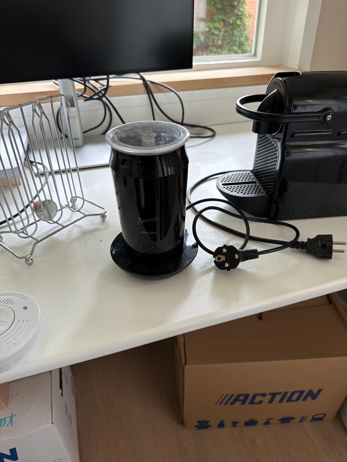 Senseo Philips Melkopschuimer - Perfect Melkschuim, Ophalen, Zo goed als nieuw, Elektrische melkopschuimer