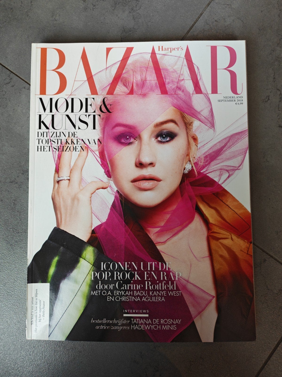Harper's Bazaar NL september 2018 - Christina Aguilera, Boeken, Ophalen of Verzenden, Zo goed als nieuw, Gossip of Showbizz