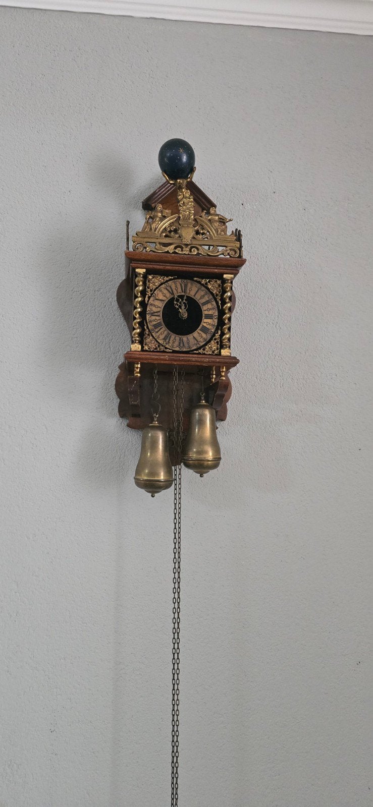 Antieke Zaanse Klok met Gewichten en Bellen, Ophalen of Verzenden
