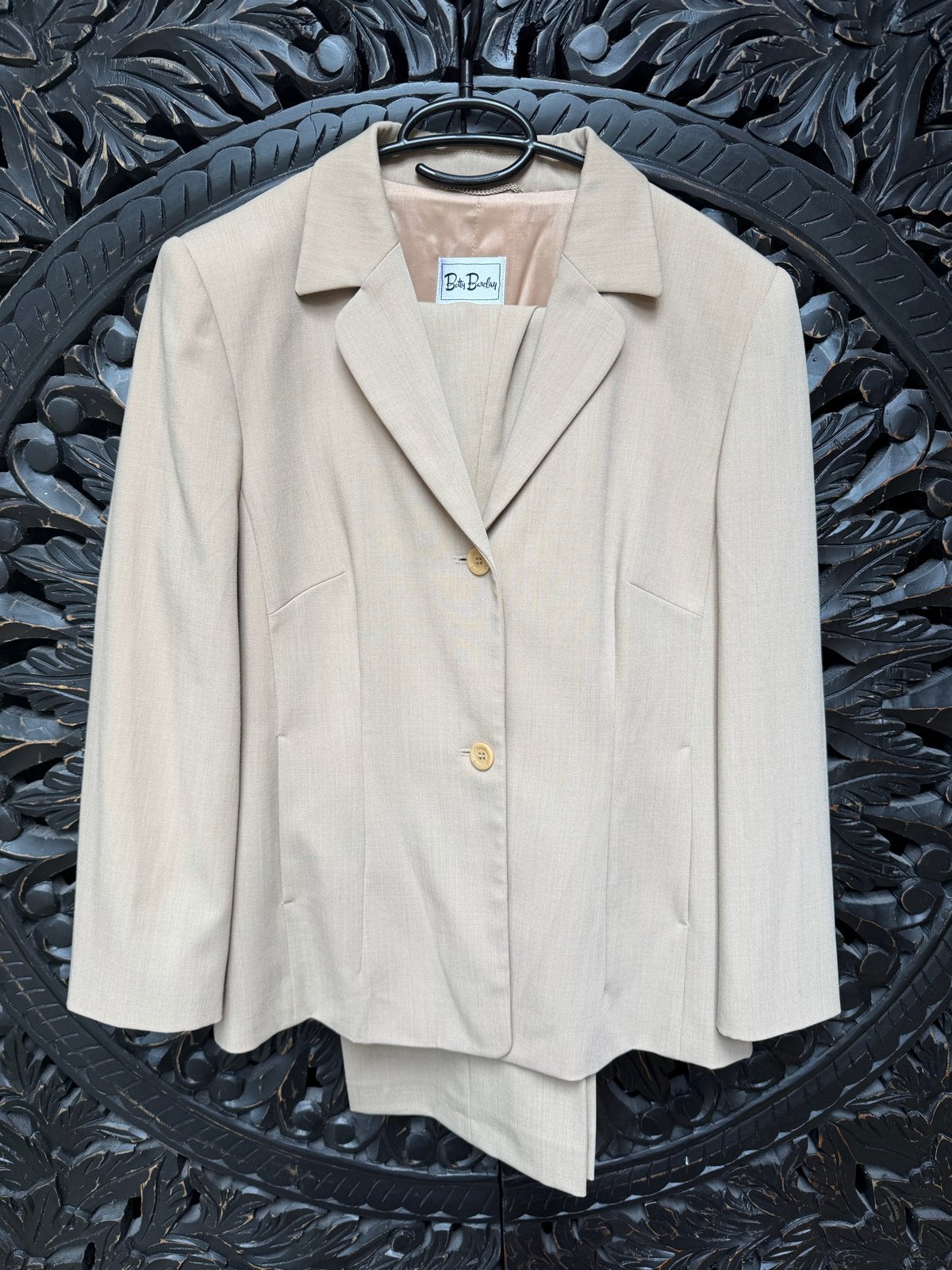 Betty Barclay Broekpak Maat 40 Zo Goed Als Nieuw, Maat 38/40 (M), Kostuum of Pak, Beige, Ophalen of Verzenden