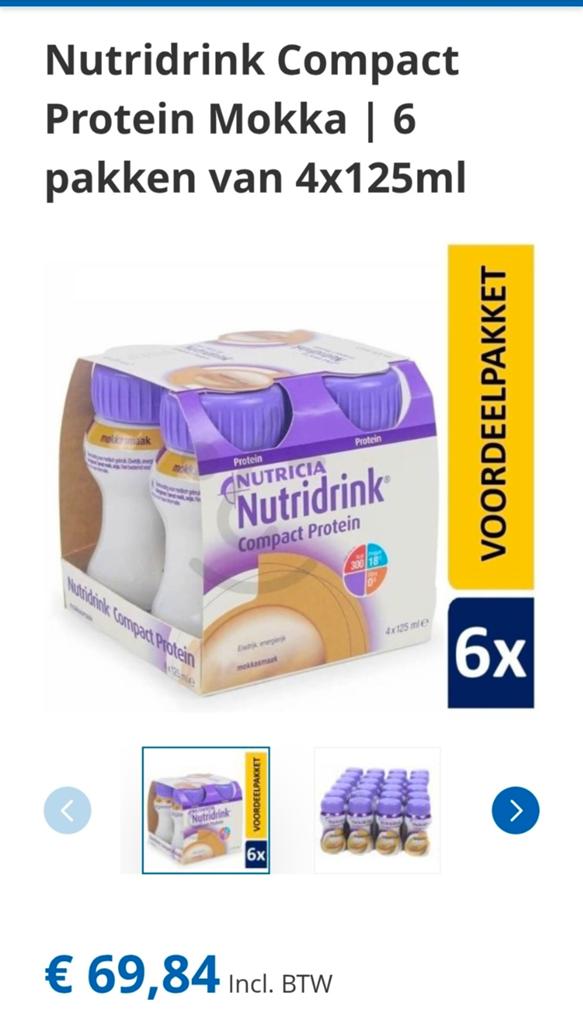 Nutridrink Compact  Protein mokkasmaak, Ophalen