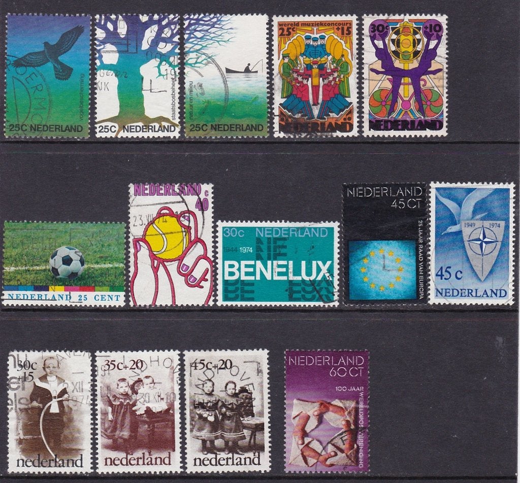 Nederland zegels uit 1974 gestempeld, Postzegels en Munten, Verzenden, Na 1940, Gestempeld