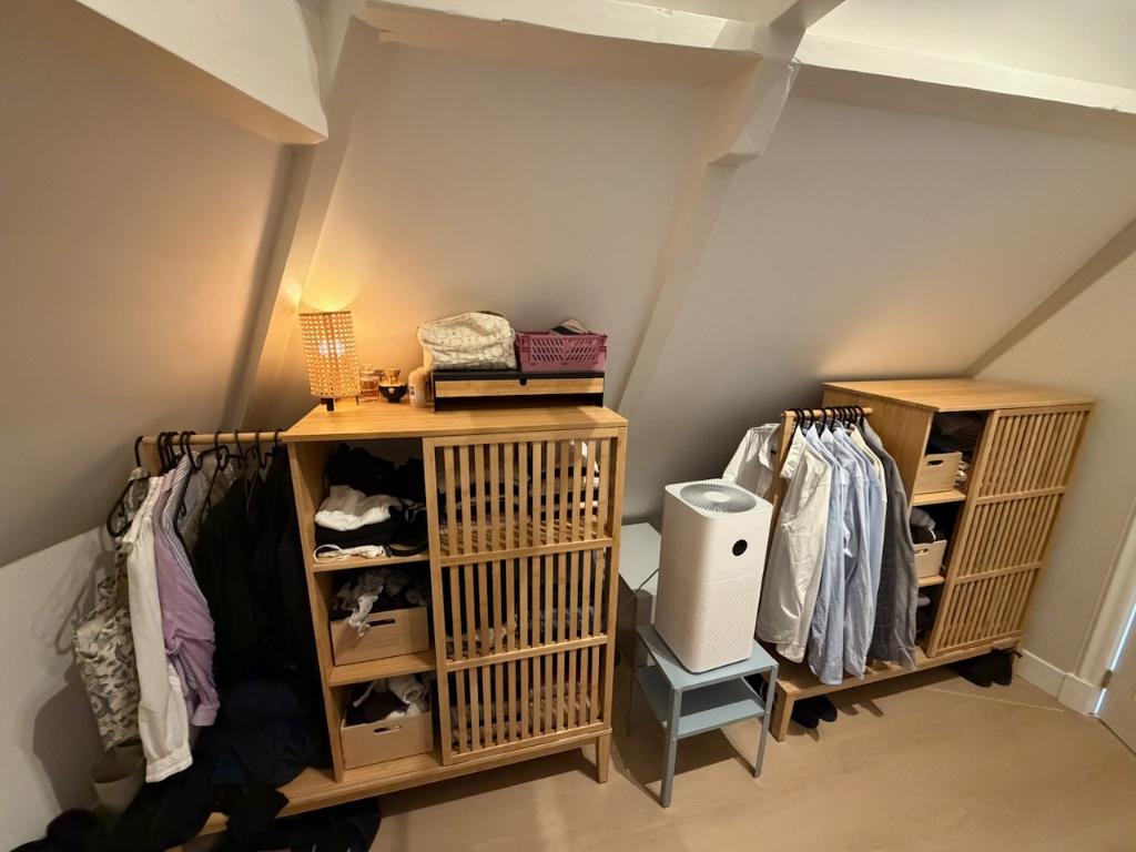 2x IKEA NORDKISA bamboe kledingkast | zo goed als nieuw, Huis en Inrichting, Kasten | Kledingkasten, Ophalen, Met deur(en), Overige materialen