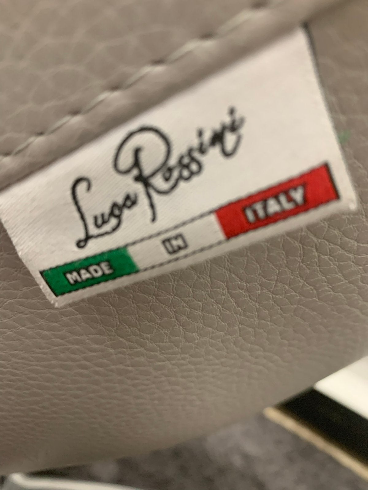 Luga Rossini Design Stoelen - Grijs Leer - Made in Italy, Ophalen, Leer, Zo goed als nieuw, Grijs