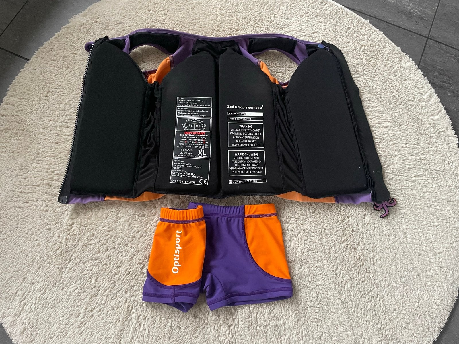 Zwemvest en zwembroekje Optisport Zed & Sop maat XL, Gebruikt, Overige maten, Ophalen of Verzenden, Overig