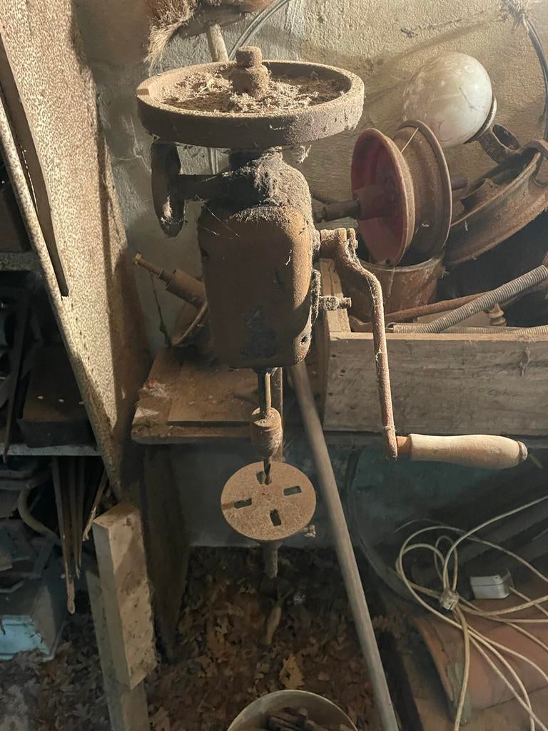 Oude Kolomboor - Handbediend, Doe-het-zelf en Verbouw, Gereedschap | Boormachines, Gebruikt, Kolomboormachine, Minder dan 400 watt