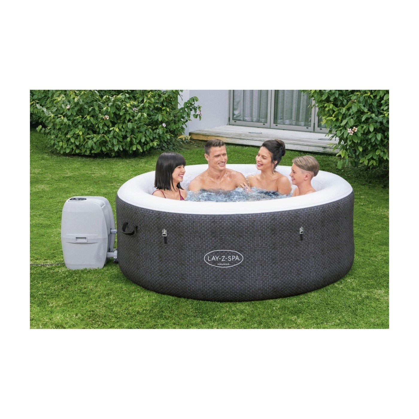 Bestway Lay-Z-Spa Havana Jacuzzi 4 personen met accessoires, Ophalen, Gebruikt, Minder dan 80 cm, Opblaaszwembad