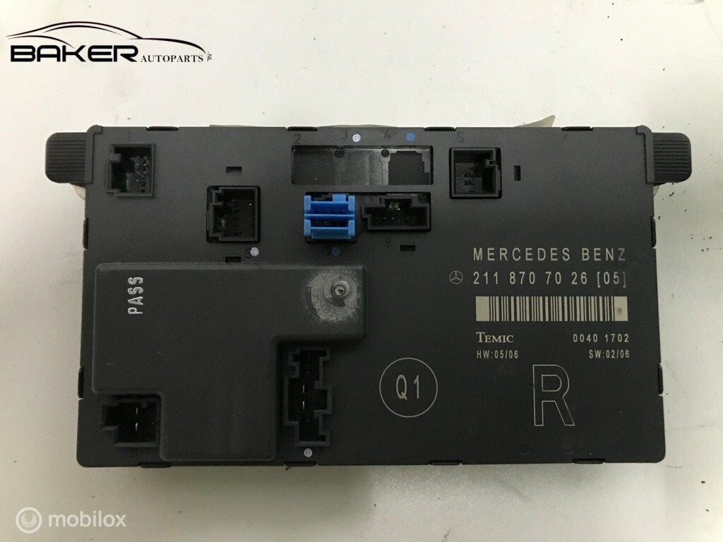 Deurmodule rechtsvoor Mercedes E-klasse W211 ('02-'09), Gebruikt, Mercedes-Benz, Ophalen of Verzenden, Mercedes-Benz