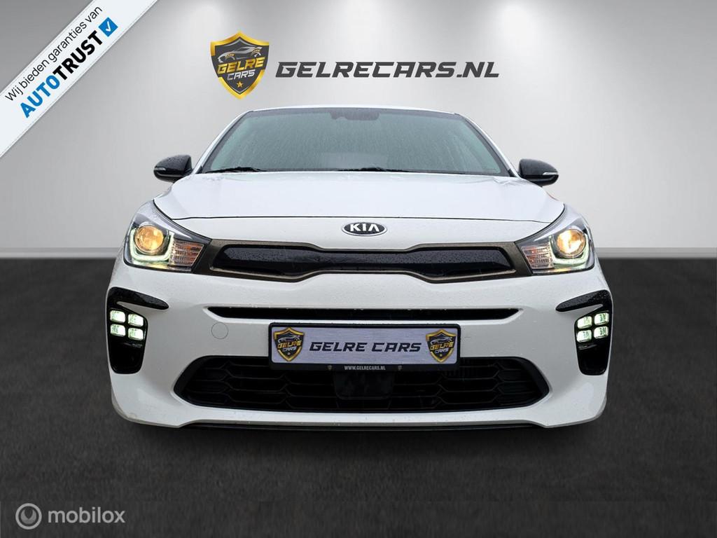 Kia Rio 1.0 TGDI GT-Line TOPPER 120 pk !, Voorwielaandrijving, Gebruikt, Zwart, Leder en Stof