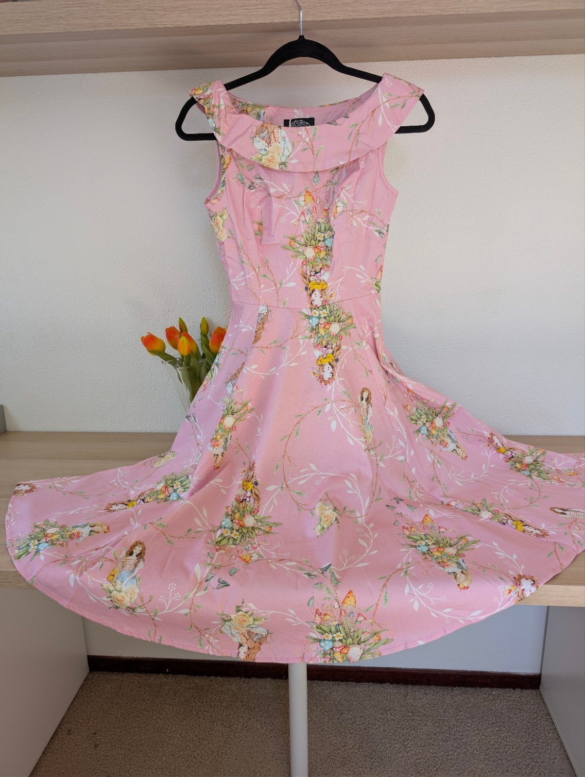 Hearts&Roses roze jurk met manga print, Maat 38/40 (M), Nieuw, Ophalen of Verzenden, Roze