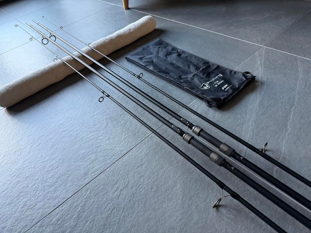 2 x Fox Warrior S 13ft 3,5lbs NOG ALS NIEUW, Ophalen, Zo goed als nieuw, Complete set
