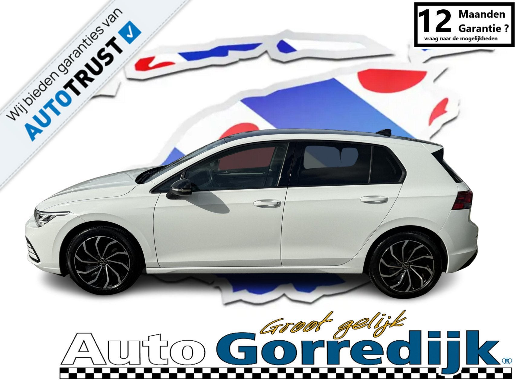 Volkswagen Golf 1.5 TSI Life Business 130 PK Carplay,Clima,L, Auto's, Stof, 4 cilinders, Met garantie (alle), Wit