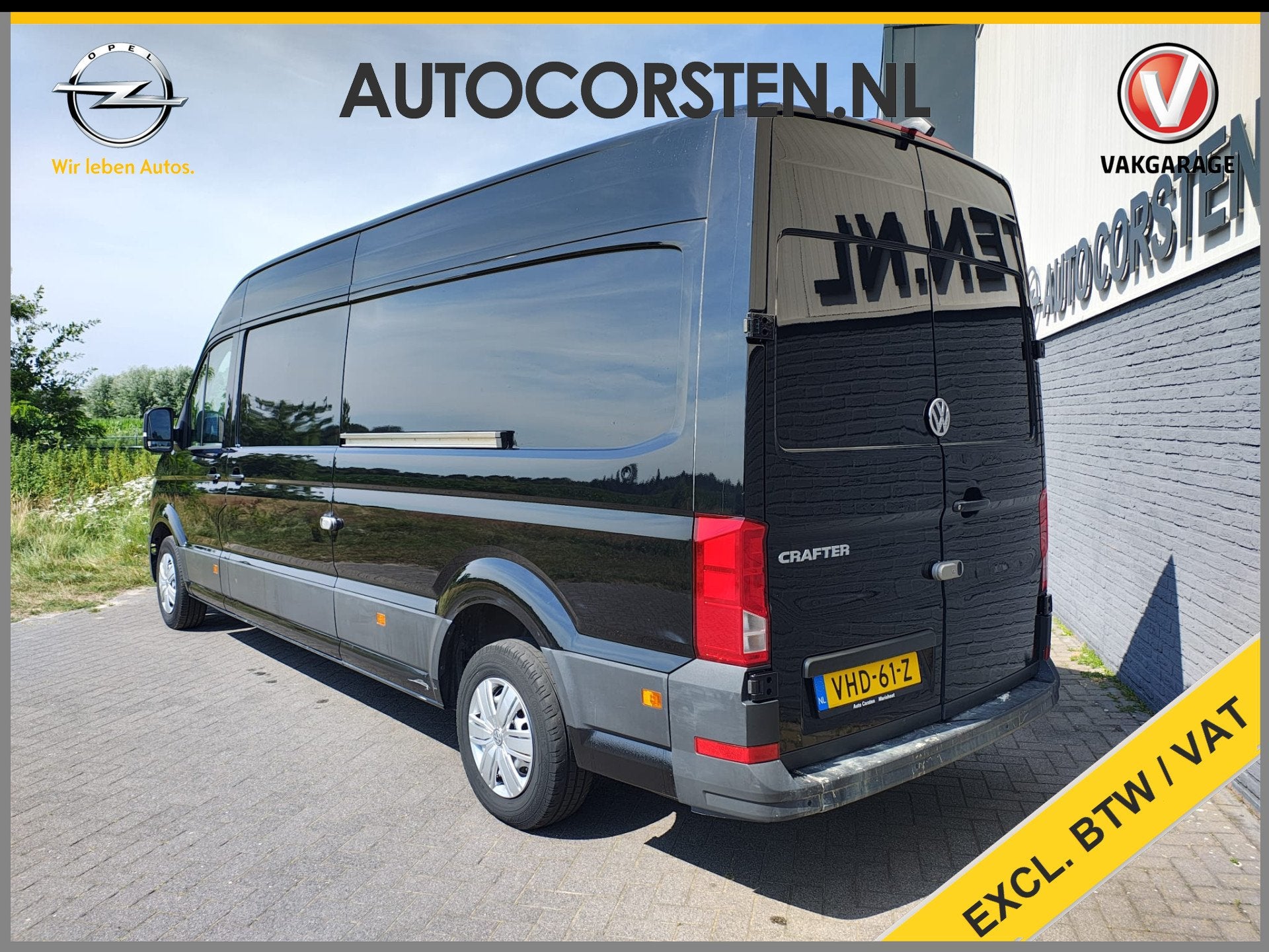 Volkswagen Crafter 35 2.0TDI 141PK Automaat L4H3 2X Schuifde, Stof, Gebruikt, Volkswagen, Zwart