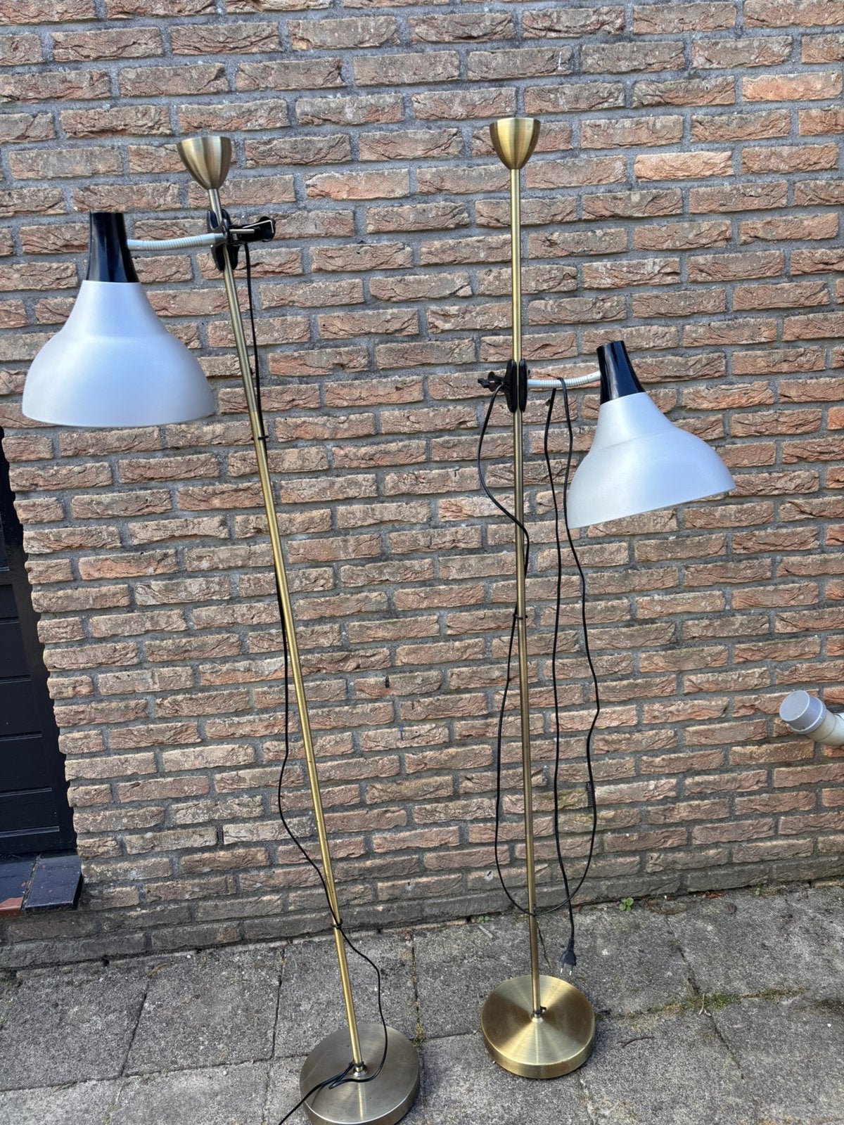 Vintage Daylight design vloerlampen, set van 2, jaren 80-90, Ophalen, Gebruikt, Metaal, 150 tot 200 cm