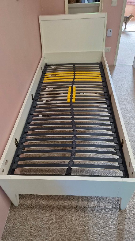 Ledikant Topaz 90 x 200 Bossflex 400VL wit, Ophalen, 90 cm, Eenpersoons, Wit