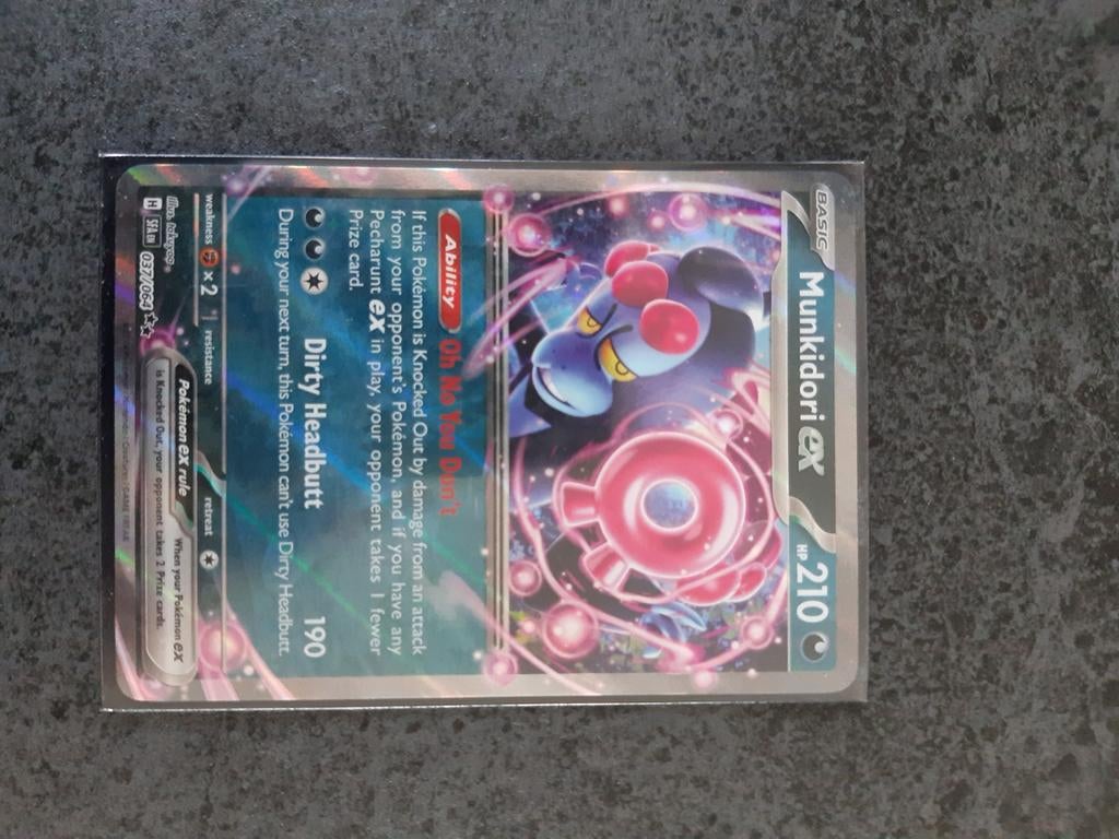 Munkidori ex 077/093 - Pokémon Kaart - Zo goed als nieuw, Ophalen, Nieuw, Losse kaart, Foil
