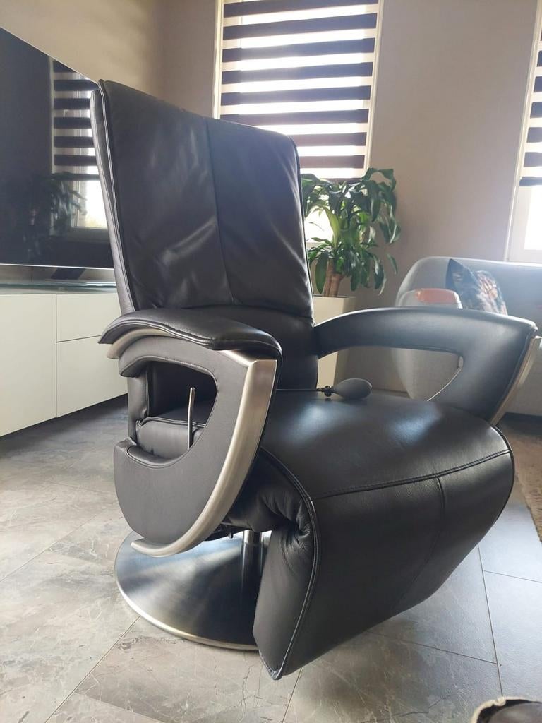 Een prachtige relaxfauteuil ,merk Prominent nieuwstaat, Ophalen, Minder dan 75 cm, Leer, 50 tot 75 cm