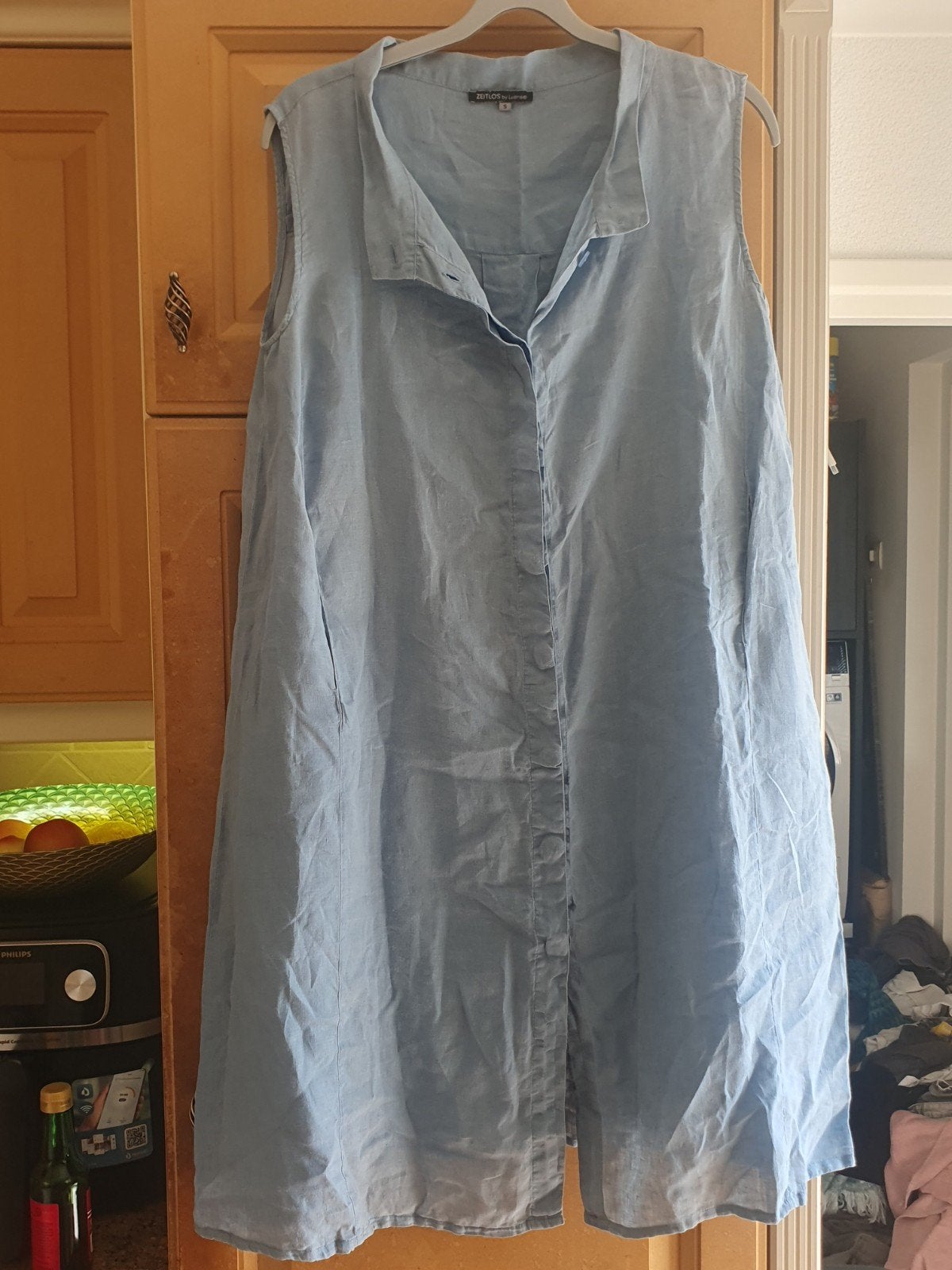 Te koop Zeitlos linnen jurk maat S valt groter, Kleding | Dames, Ophalen of Verzenden, Zo goed als nieuw, Maat 38/40 (M), Onder de knie