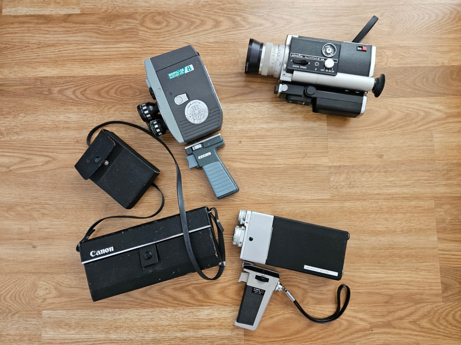 Vintage 8mm camera's - Kopil, Minolta, Canon, Ophalen of Verzenden, 8mm, Camera