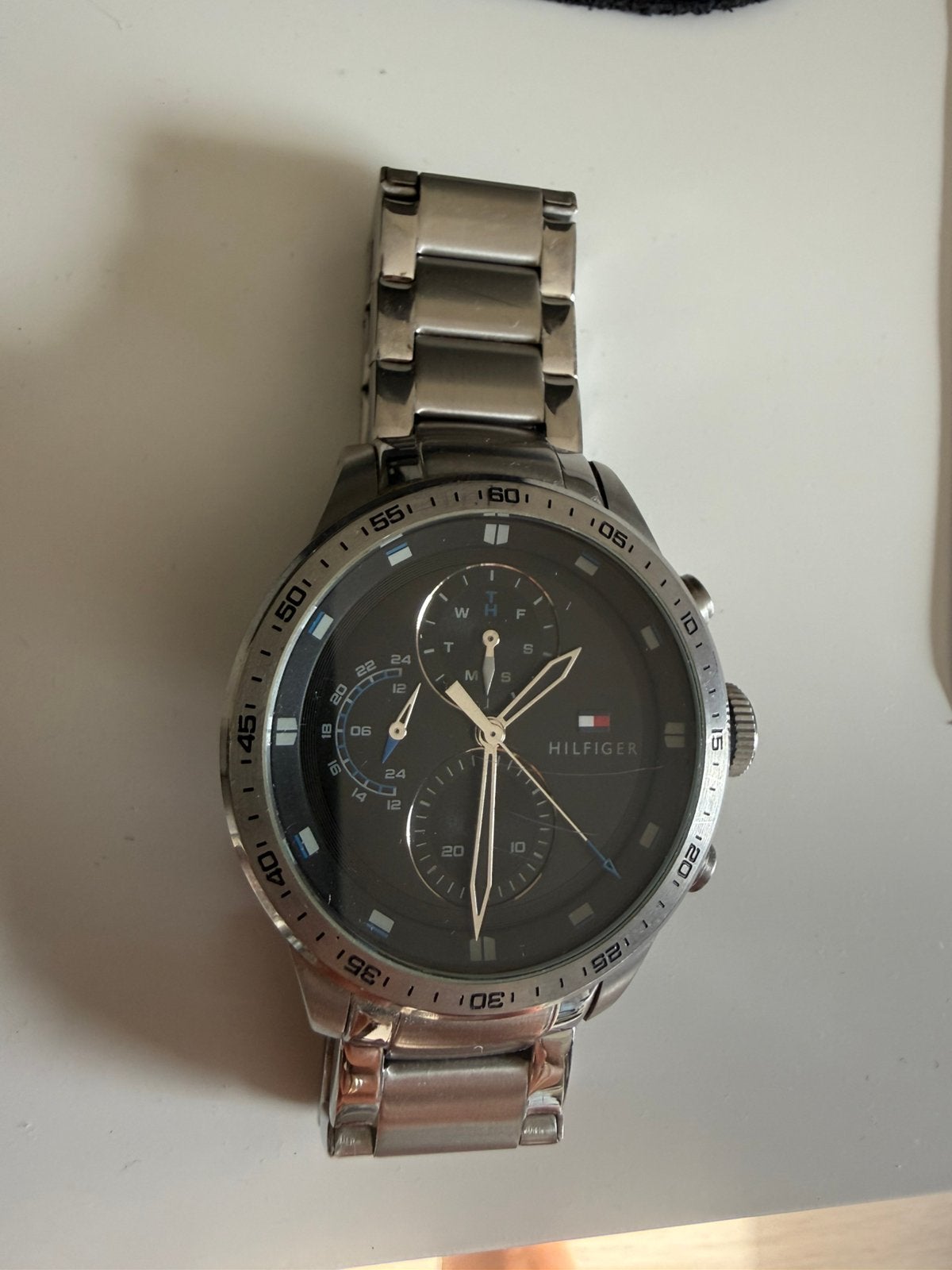 Hilfiger horloge, Sieraden, Tassen en Uiterlijk, Horloges | Heren, Staal, Gebruikt, Polshorloge, Ophalen