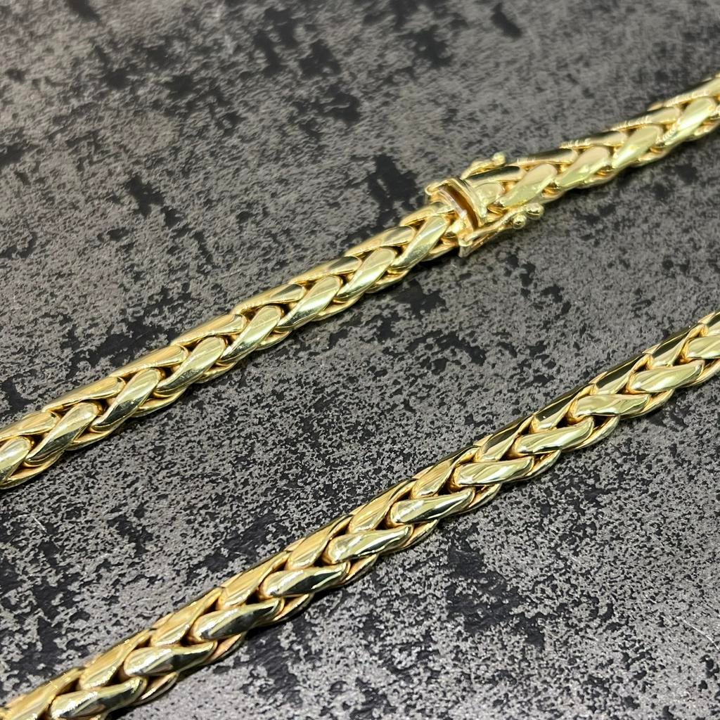 14 karaat gouden ketting collier prachtig schakel, Ophalen of Verzenden, Zo goed als nieuw, Goud