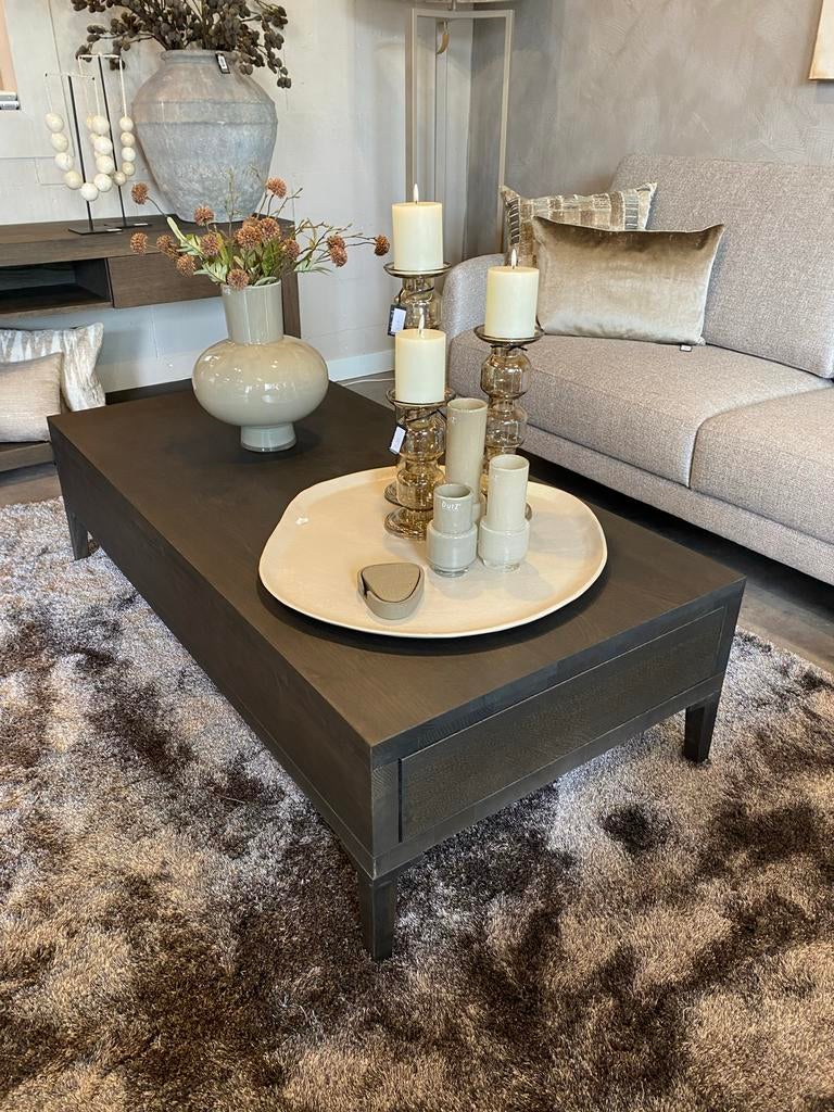 Massief eiken salontafel Hofstede Raanhuis 140x70x70, Huis en Inrichting, Ophalen, 100 tot 150 cm, 50 tot 75 cm, Energieweg 6 Renkum