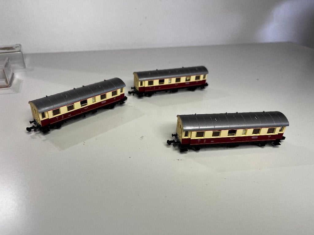 Fleischmann N-spoor 8064 (3x), Gelijkstroom, Fleischmann, Wagon, Ophalen of Verzenden