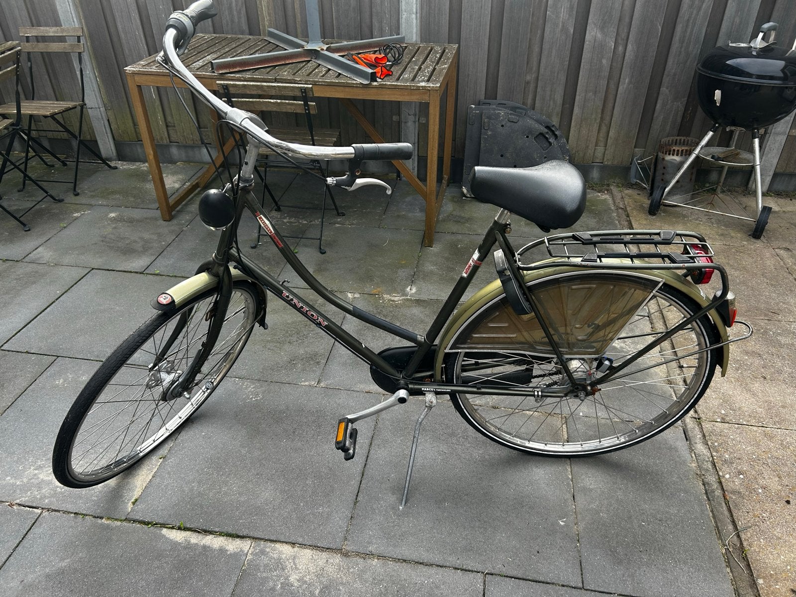 Klusfiets Union - Lekke band, verlichting defect, Gebruikt, 47 tot 50 cm, Versnellingen, Schijfrem