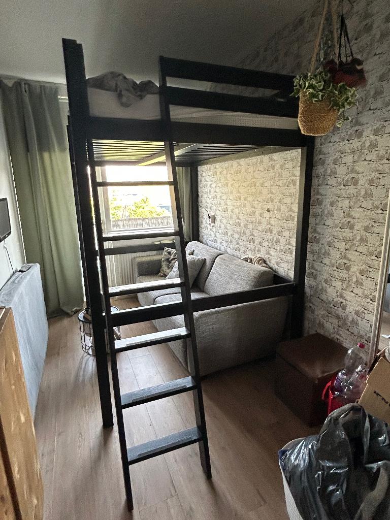 Hoogslaper 140x200 met of zonder bank, Ophalen, Hoogslaper, Tweepersoons, 140 cm