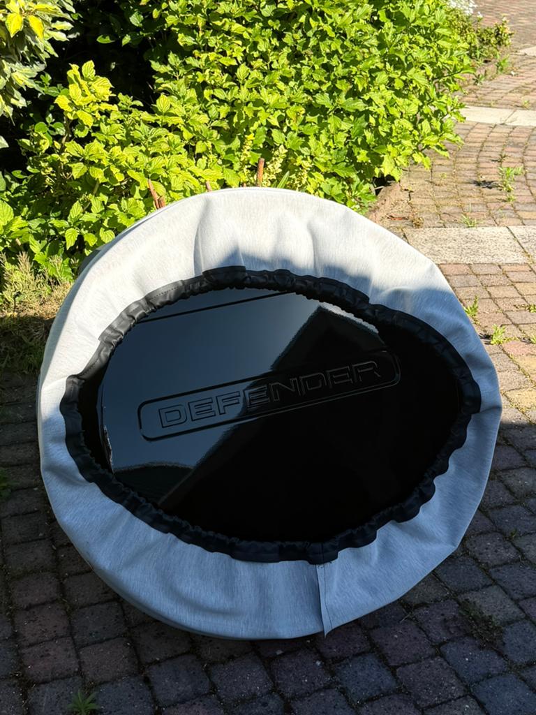 Nieuw orgineel! DEFENDER RESERVEWIELCOVER - GLOSS BLACK, Ophalen, Land Rover, Achterklep, Nieuw